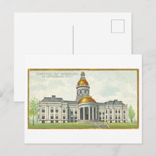 Kapitoolgebouw in Jefferson City, Missouri Briefkaart (Voorkant / Achterkant)