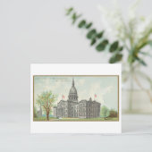 Kapitoolgebouw in Lansing, Michigan, Vintage Briefkaart (Staand voorkant)