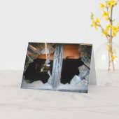 "Kapot raam Lowertown Depot #1" Beterschap Kaart (Gele Bloem)