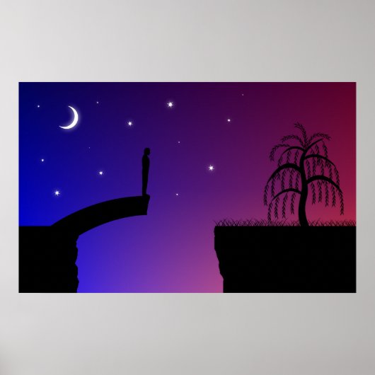 Kapotte brug-afdruk poster (Voorkant)