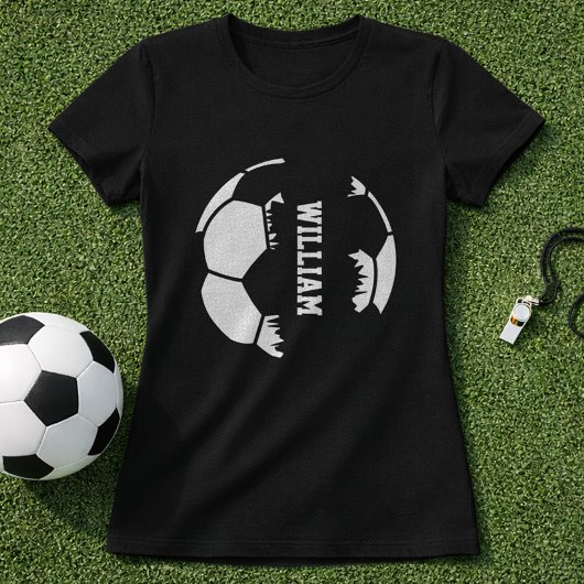 Kapotte Voetbal Custom Naam T-shirt