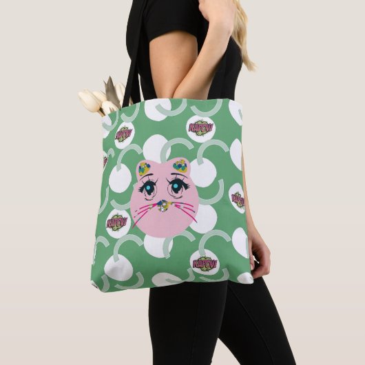 Kapow Cat funky Canvas tas (Dichtbij)