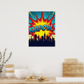 KAPOW! Comic Book Pop Art Explosion Poster (Keuken)