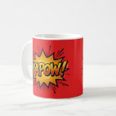 KAPOW Comic Book Pop Art Rode Mok (Voorkant links)