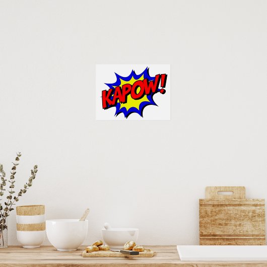 KAPOW Comic Book Style Poster (Keuken)