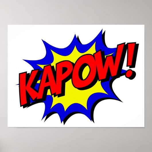 KAPOW Comic Book Style Poster (Voorkant)