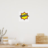 Kapow Comic T-shirt Poster (Keuken)