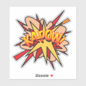 KAPOW Leuk Retro Stripboek Pop Kunst Sticker (Vel)