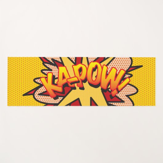 KAPOW Leuk Retro Stripboek Pop Kunst Yogamat (Voorkant (horizontaal))