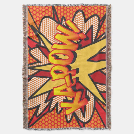 KAPOW Leuke Retro Comic Book Pop Art Deken (Voorkant Verticaal)