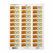 KAPOW Leuke Retro Stripboek Pop Art Adres Etiket (Full Sheet)