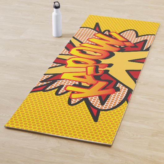 KAPOW Leuke Retro Stripboek Pop Art Yogamat (In situ)