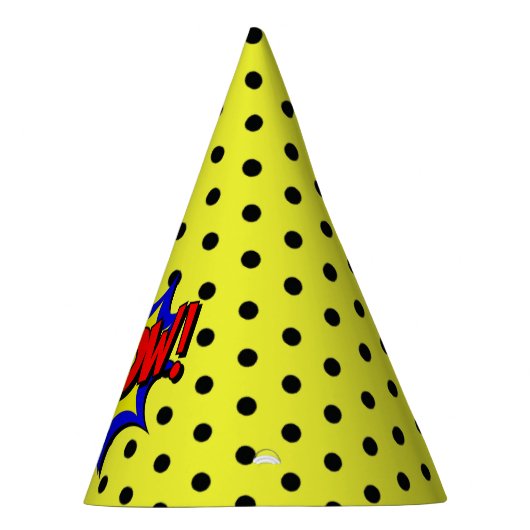 Kapow Pop Art Cartoon Superpower Birthday Pet Feesthoedjes (Rechts)