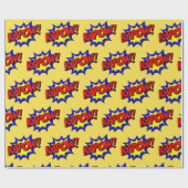 Kapow Pop Art Superhero Gift Wrap Cadeaupapier (Vlak)