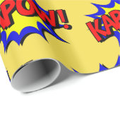Kapow Pop Art Superhero Gift Wrap Cadeaupapier (Rol Hoek)