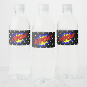 Kapow Pop Art Superpower Water Flestle Label Waterfles Etiket (Flessen)