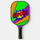 Kapow Popart Cartoon Pickleball Paddle (Voorkant)