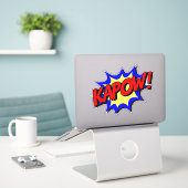 Kapow! Retro Comic Sticker Blast (Laptop op bureau)