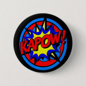 Kapow Superhero Cartoon Button (Voorkant)