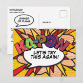 KAPOW Uitgestelde datumwijziging stripboek Pop Art Briefkaart (Voorkant / Achterkant)