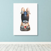 Kappa 河 童 Handstand Canvas Afdruk (Insitu (Houten vloer))