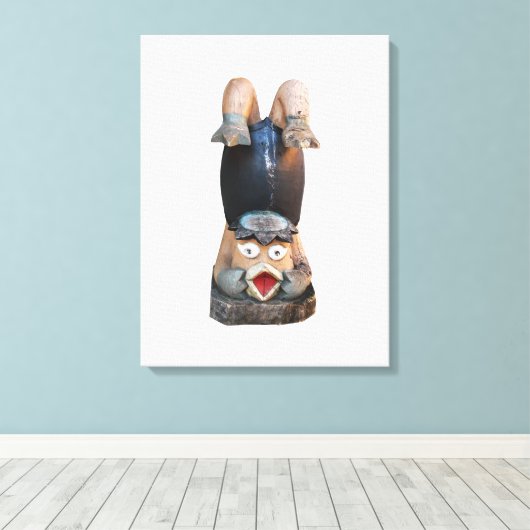 Kappa 河 童 Handstand Canvas Afdruk (Insitu (Houten vloer))