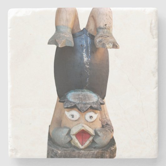 Kappa 河 童 Handstand Stenen Onderzetter (Voorkant)