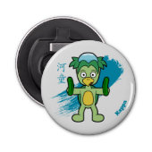 Kappa- Beroemde Japanse Yokai Button Flesopener (Voorkant)