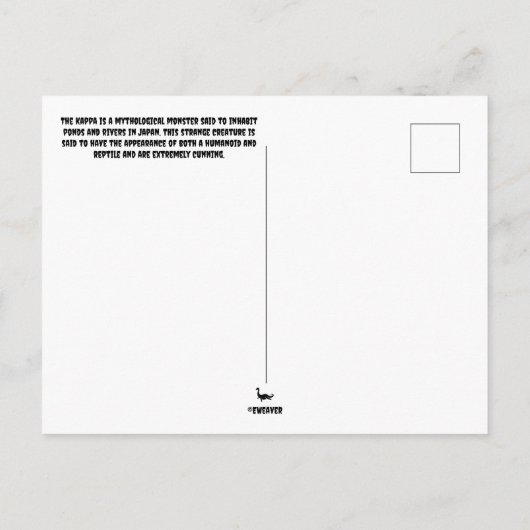 Kappa Cryptid Briefkaart (Achterkant)