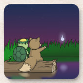 Kappa en Kitsune - Japans Yokai Bier Onderzetter (Voorkant)