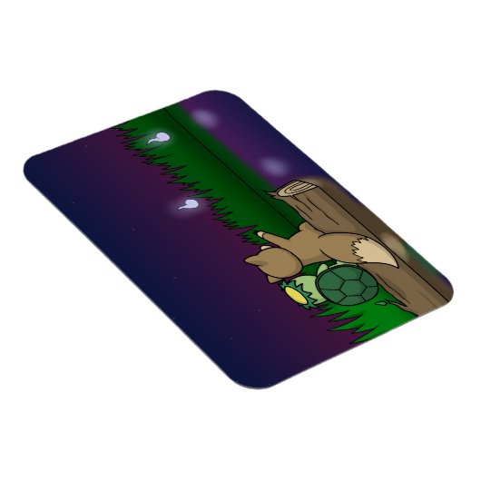 Kappa en Kitsune zitten bij een vijver Magneet (Rechterzijde)