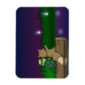 Kappa en Kitsune zitten bij een vijver Magneet (Verticaal)