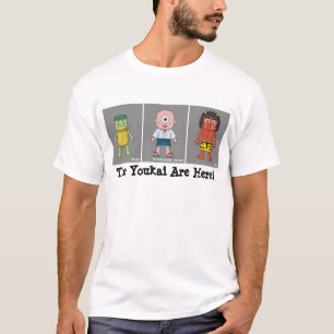 Kappa, Hitotsume-kozo en Oni-Cartoon Yokai T-shirt