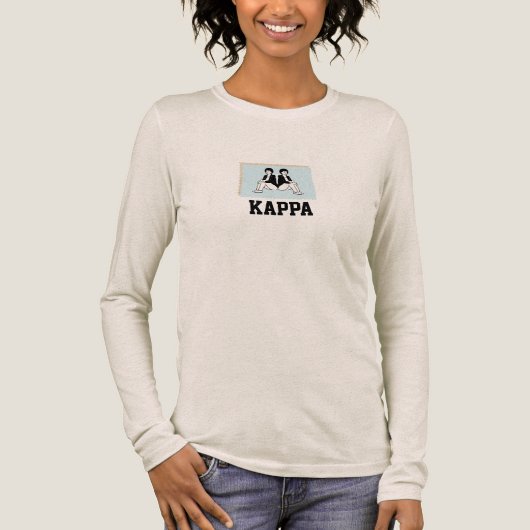 Kappa Japanese Mythology Minimal Graphic Long Slee Tri-Blend Shirt (Voorkant)