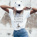 Kappa Kappa Chino Funny Coffee Lover<br><div class="desc">Wie houdt van koffie? Dit grappige T-shirt is speciaal ontworpen voor koffieliefhebbers, baristas, restaurantservers en nog veel meer. Het gebruikt een centrifuge op een broederschapsnaam met KAPPA KAPPA CHINO tekst en een steamy hot cup of cappucino onder de tekst. Veel kleuren en shirten variëteiten zijn beschikbaar in dit ontwerp. Kies...</div>