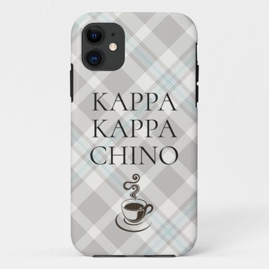 Kappa Kappa Chino Funny Coffee Lover Case-Mate iPhone Case (Achterkant)