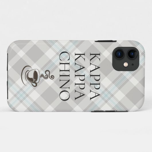 Kappa Kappa Chino Funny Coffee Lover Case-Mate iPhone Case (Achterkant (horizontaal))