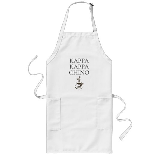 Kappa Kappa Chino Funny Coffee Lover Lang Schort (Voorkant)