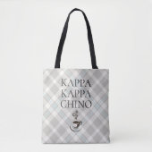 Kappa Kappa Chino Funny Coffee Lover Play Tote Bag (Voorkant)