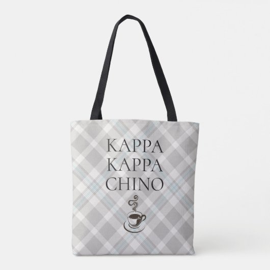 Kappa Kappa Chino Funny Coffee Lover Play Tote Bag (Achterkant)