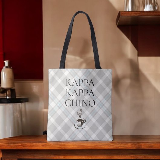 Kappa Kappa Chino Funny Coffee Lover Play Tote Bag