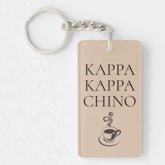 Kappa Kappa Chino Funny Coffee Lover Sleutelhanger (Voorkant)