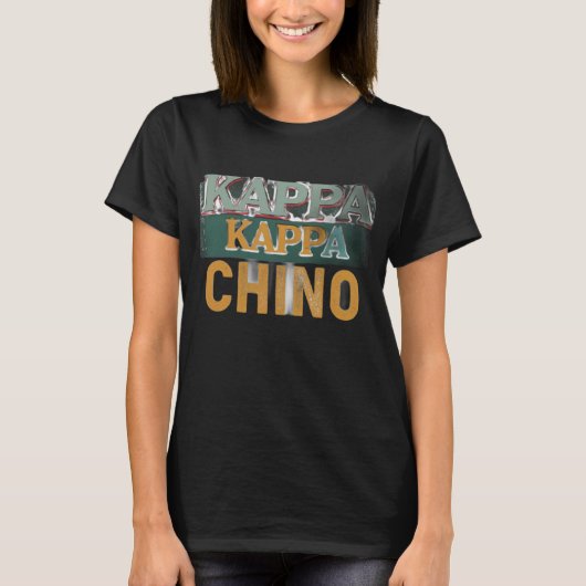 Kappa Kappa Chino Grappig Koffie Lover T-shirt (Voorkant)