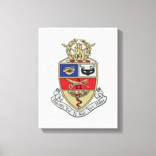 Kappa Psi Wapen Canvas Afdruk (Voorkant)