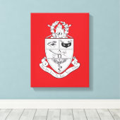 Kappa Psi Wapen Canvas Afdruk (Insitu (Houten vloer))