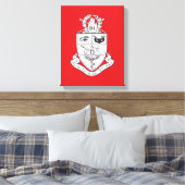 Kappa Psi Wapen Canvas Afdruk (Insitu (Slaapkamer))