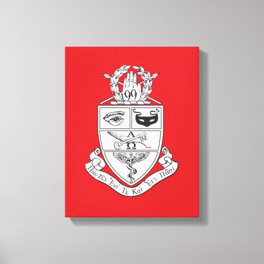 Kappa Psi Wapen Canvas Afdruk (Voorkant)