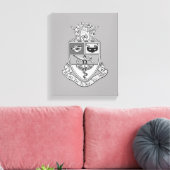 Kappa Psi Wapen Canvas Afdruk (Insitu (Woonkamer))