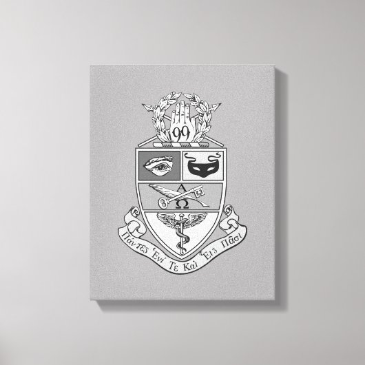 Kappa Psi Wapen Canvas Afdruk (Voorkant)