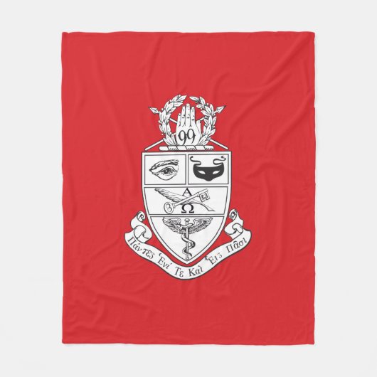 Kappa Psi Wapen Fleece Deken (Voorkant)